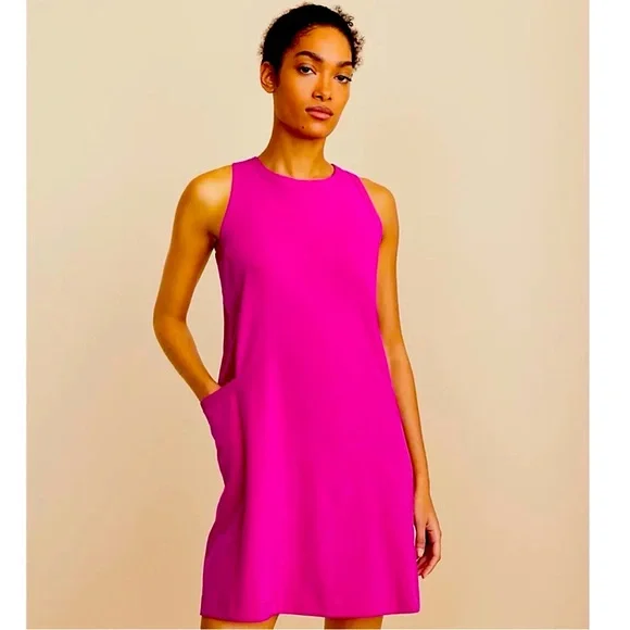 Lou & Grey | Dresses | Lou Grey Fuchsia Pocket Dress Size M New | Poshmark